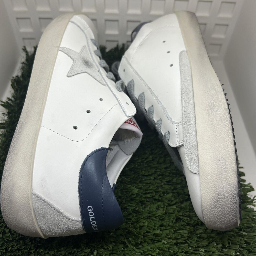 Golden Goose Superstar Shoes Mens Size 10 EU 43 White Gray Leather Made Italy - Picture 10 of 15